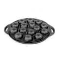 Heavy Duty Pre-Seasoned Cast Iron Takoyaki Pan